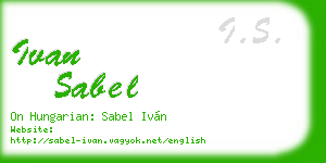 ivan sabel business card